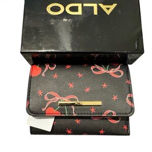 Aldo Cherry and Bows Bi-Fold Wallet